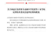 张教党工委复〔2023〕13号关于同意江苏省梁丰高级中学党委等3家学校纪律检查委员会选举结果的批复